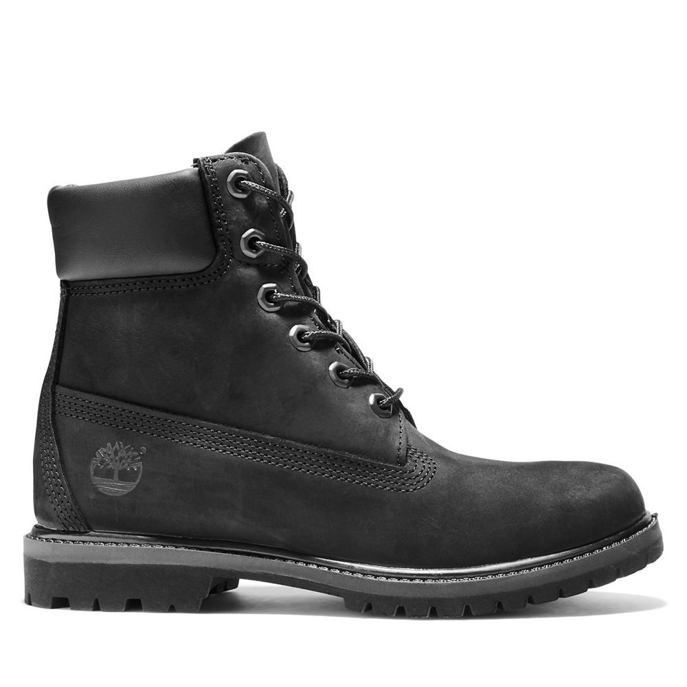 Bototos Timberland Mujer 6-Inch Premium Waterproof Negras - Chile PTA-196340